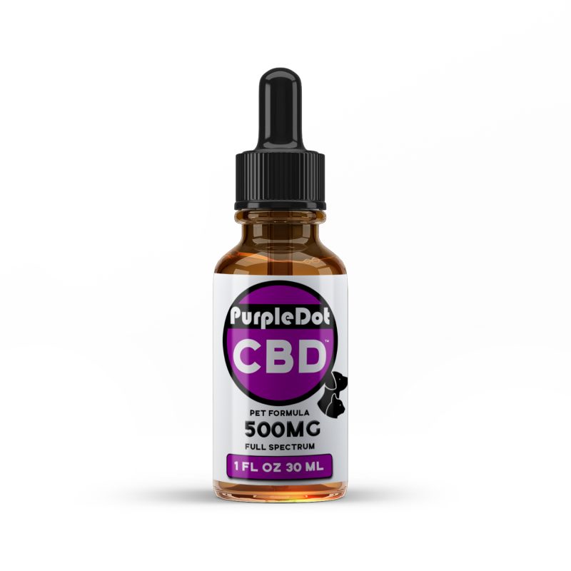 Purple Dot CBD 500mg Pet CBD Bottle